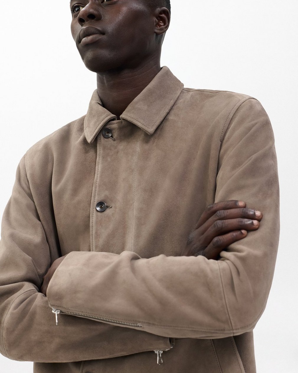 Dustin Suede Jacket - Grey - Image 4