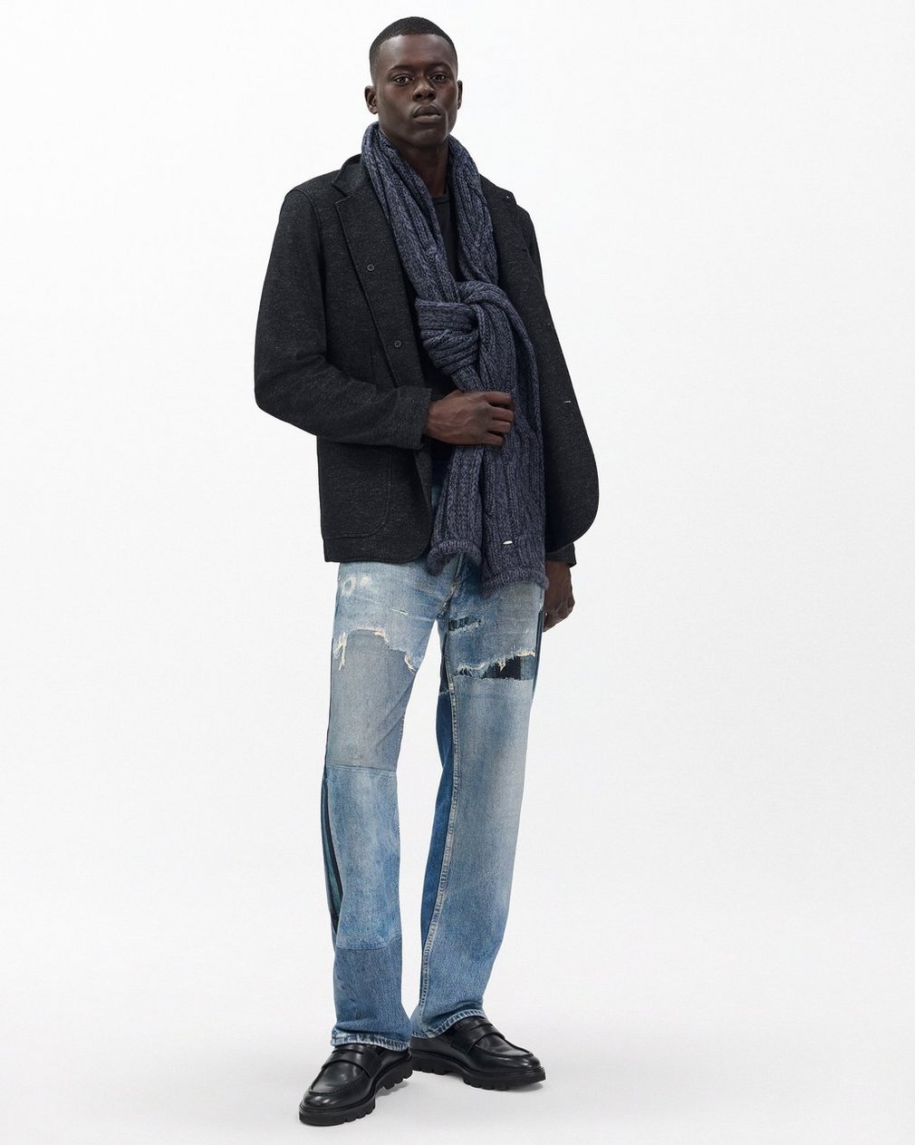 Prospect Knit Blazer - Dark Grey - Image 3