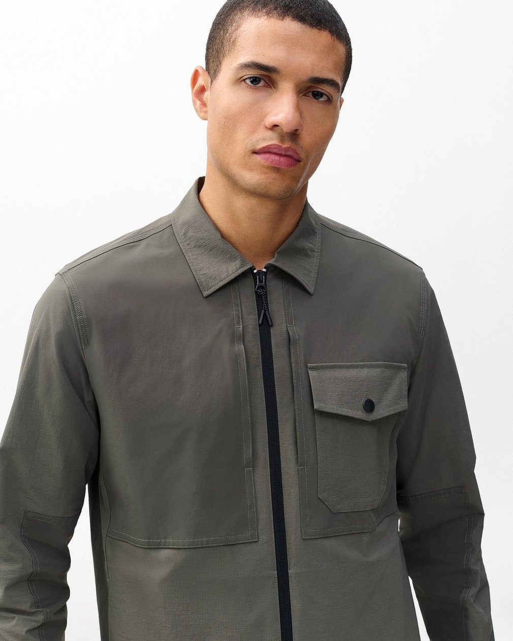 Stretch Ripstop Shirt Jacket - Dark Shadow - Image 4
