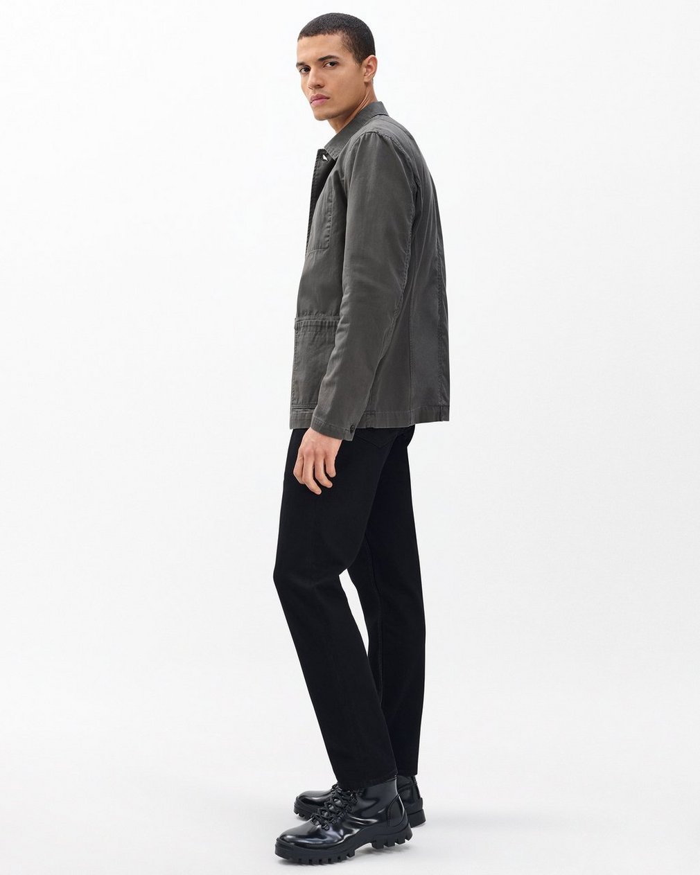 Evan Twill Chore Jacket - Dark Shadow - Image 4