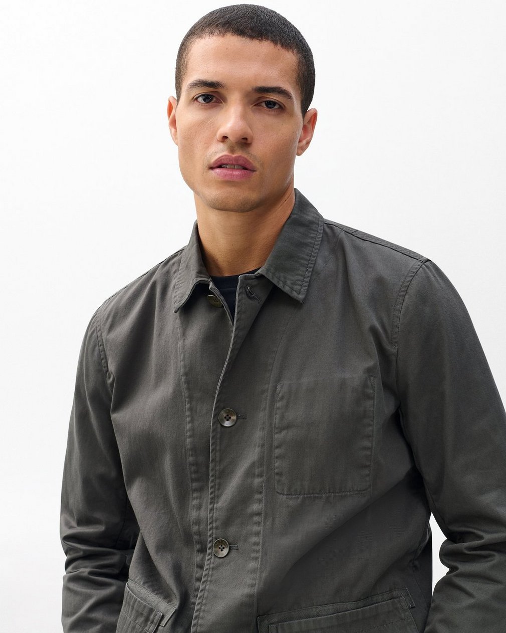 Evan Twill Chore Jacket - Dark Shadow - Image 5