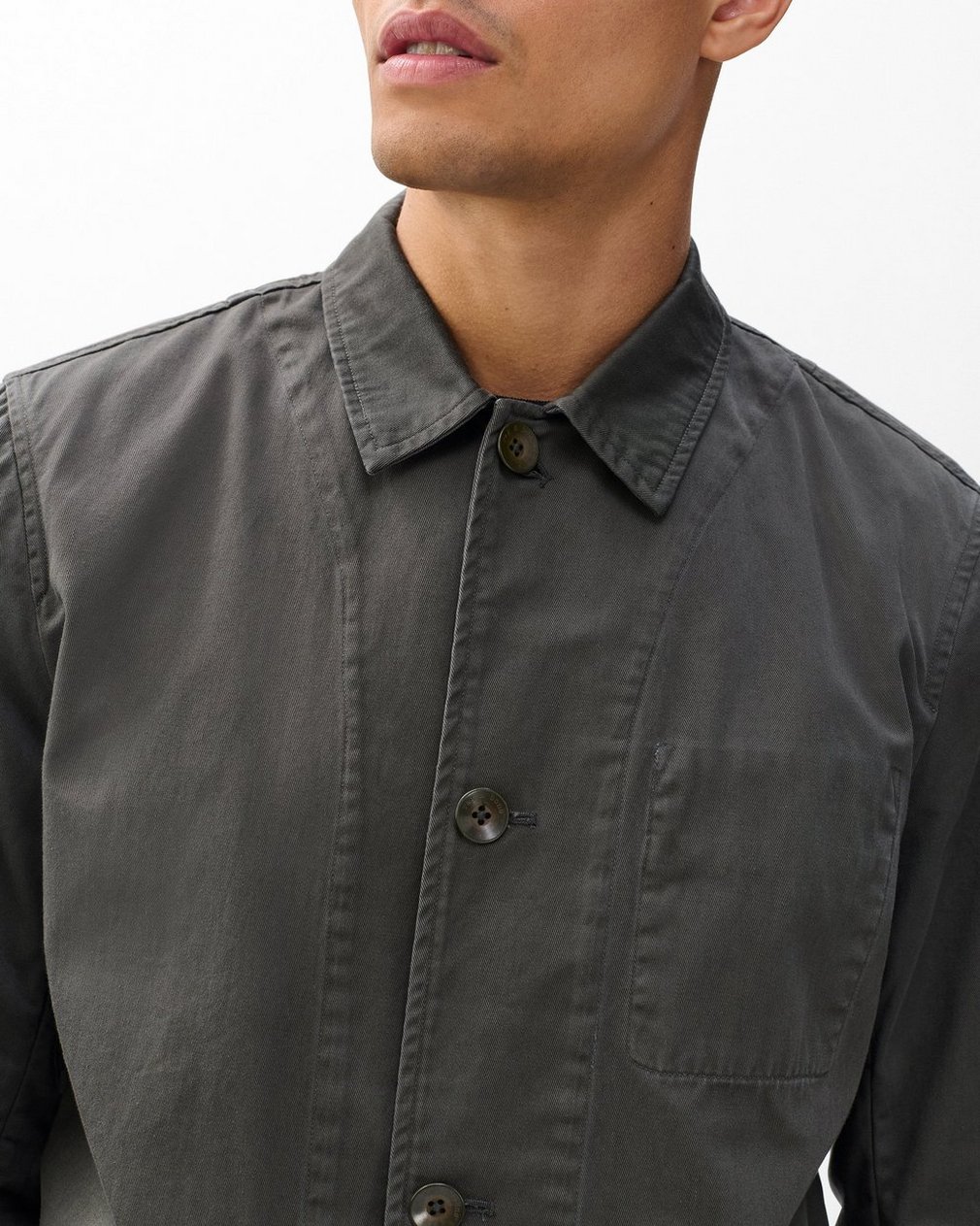 Evan Twill Chore Jacket - Dark Shadow - Image 6