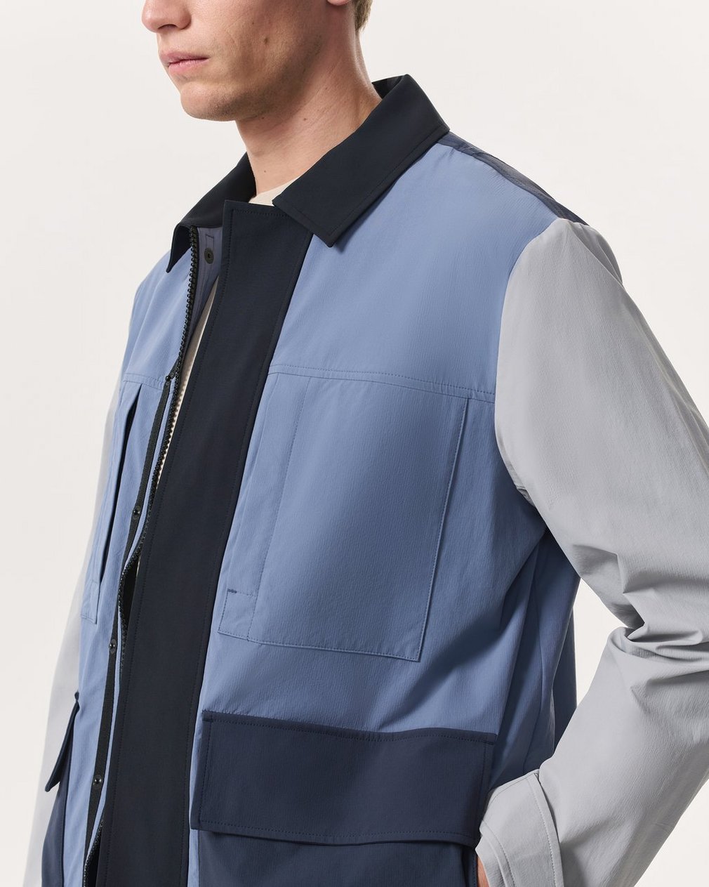 Pace Color-Blocked Chore Jacket - Grey Multi - Image 3