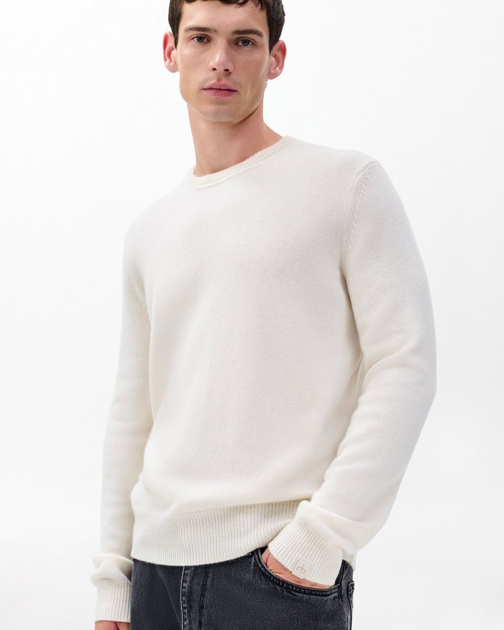 Declan Cashmere Sweater - Ivory - Image 4