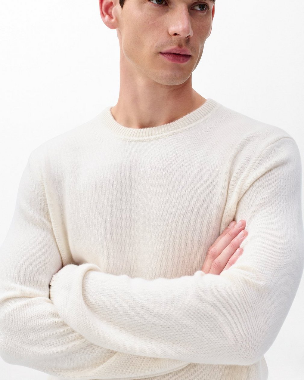 Declan Cashmere Sweater - Ivory - Image 5