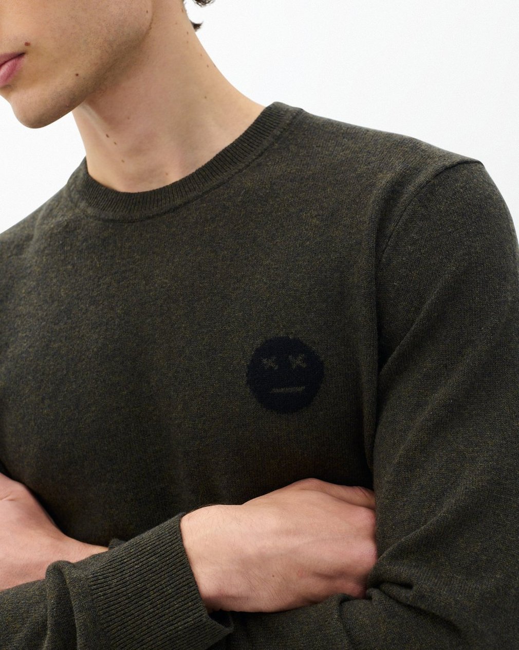 Sour Face Wool Sweater - Army - Image 5