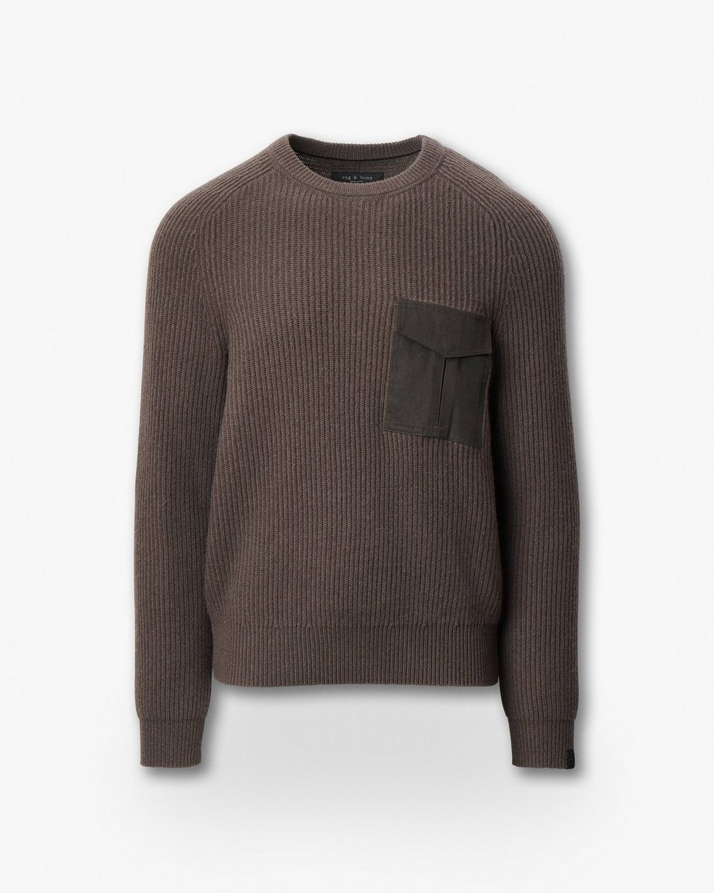 Walker Mixed-Media Sweater - Bark - Image 2
