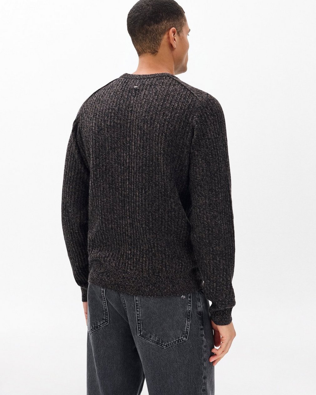 Jensen Ribbed Cashmere Sweater - Brown Multi - Image 5