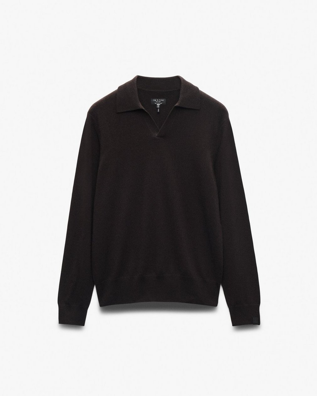 Downing Cashmere Polo - Dark Brown - Image 2