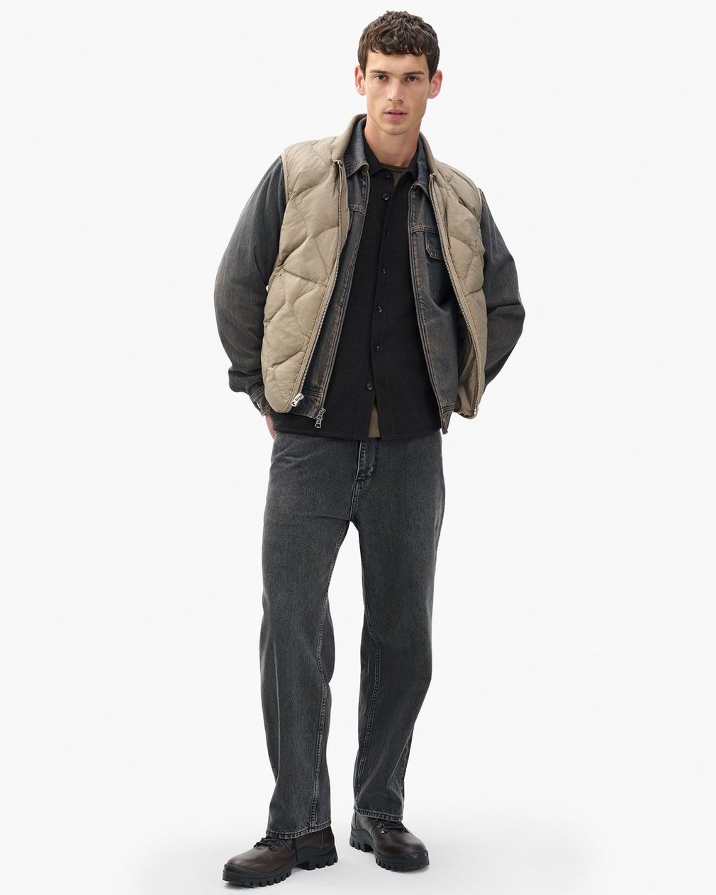 Crawford Wool-Cashmere Knit Shirt - Dark Brown - Image 3