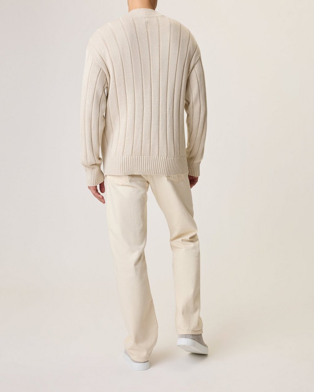 Josef Ribbed Cardigan - Taupe - Image 2