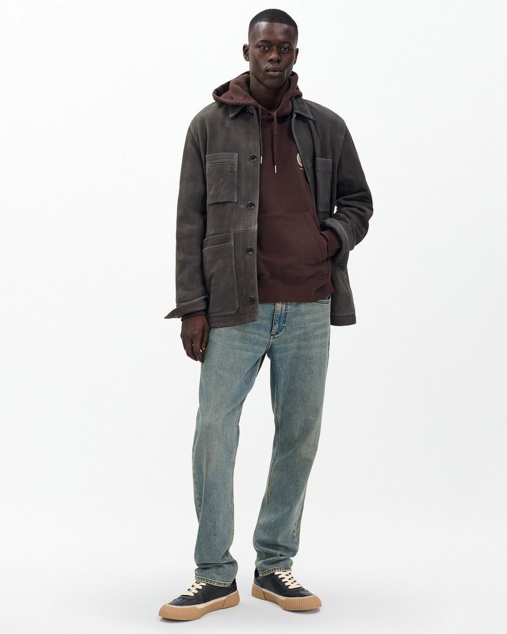 Sour Face Embroidered Hoodie - Brown Multi - Image 3