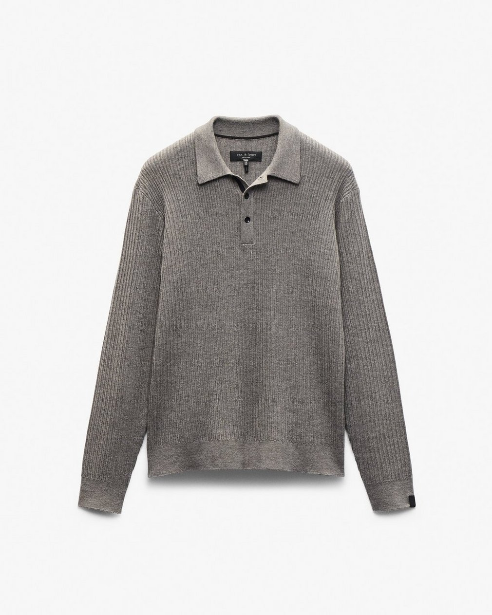 Crawford Wool-Cashmere Polo Sweater - Brown - Image 2