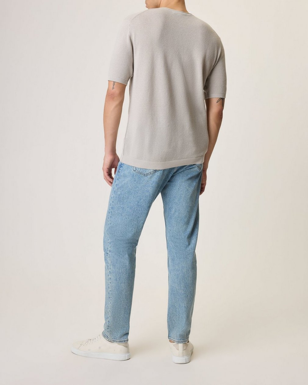 Lewis Cotton Short Sleeve Crew - Storm - Image 2