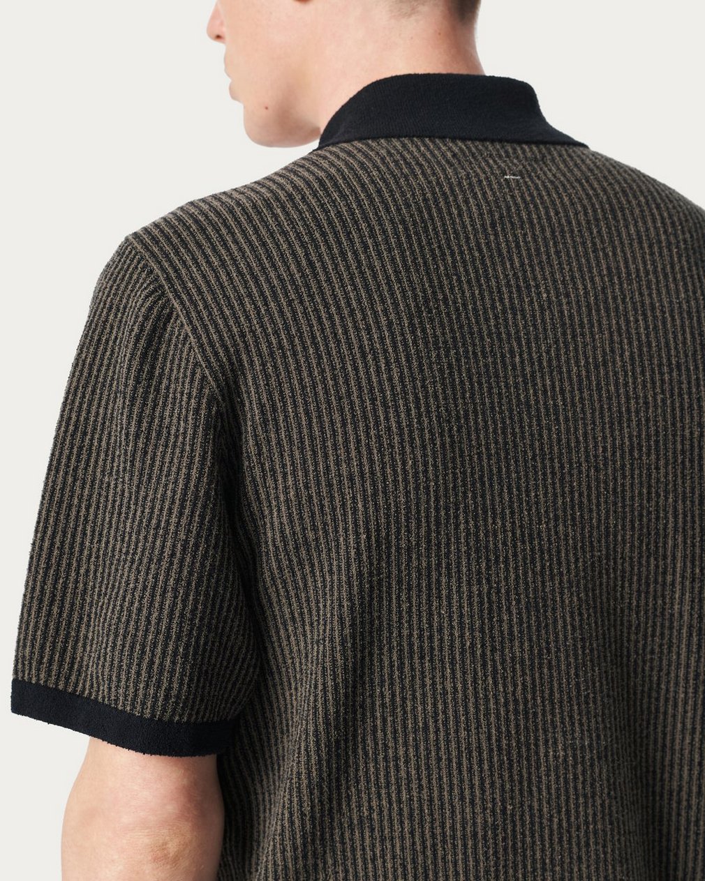 Zuma Zip Knit Polo Shirt - Black - Image 5