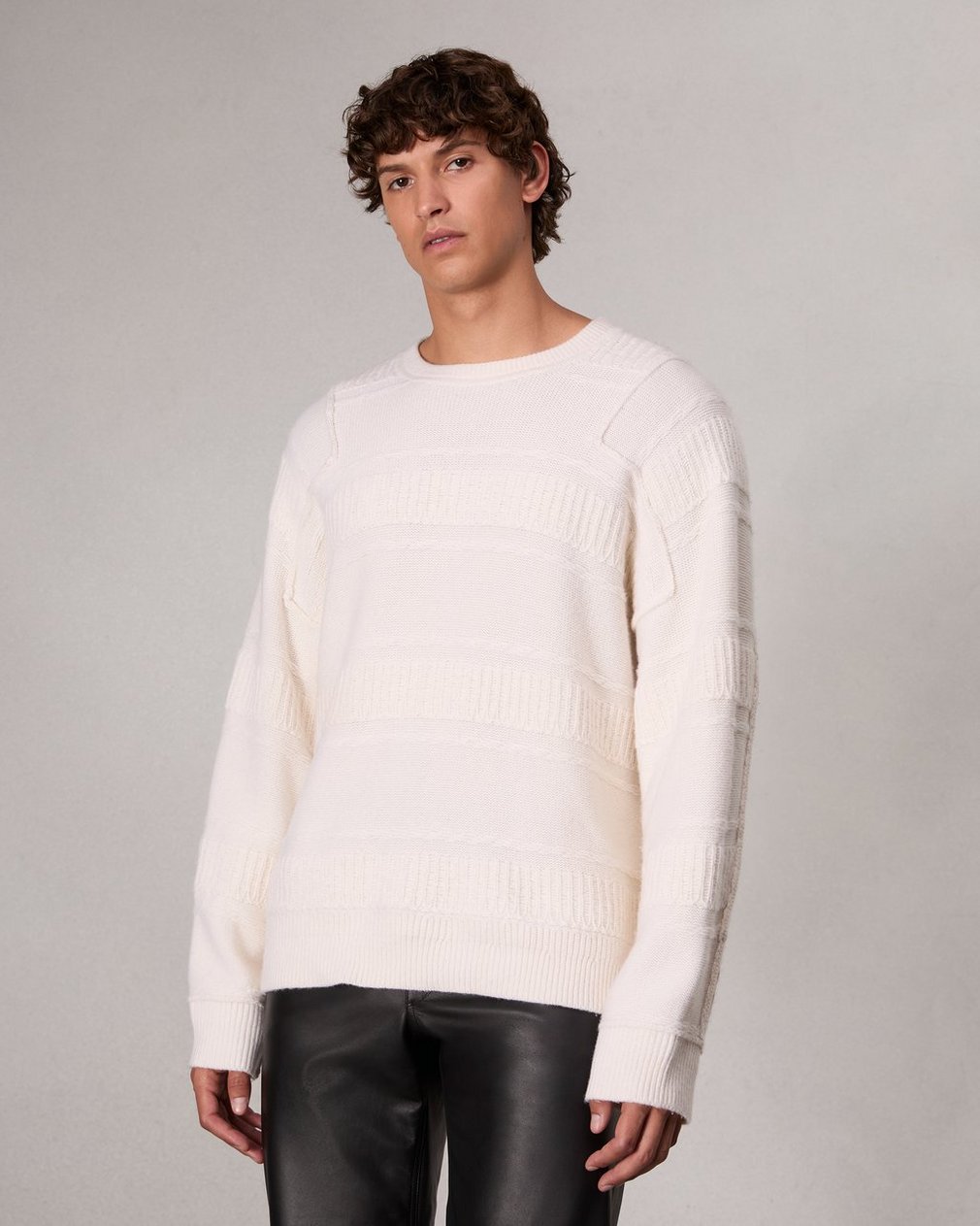 Colton Relaxed Fit Wool-Blend Sweater - Ivory - Image 2
