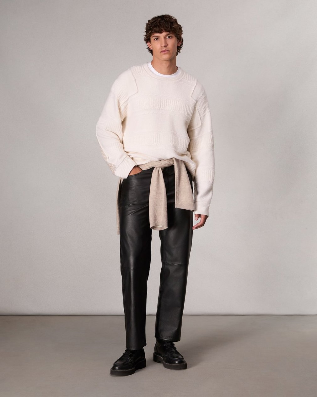 Colton Relaxed Fit Wool-Blend Sweater - Ivory - Image 3