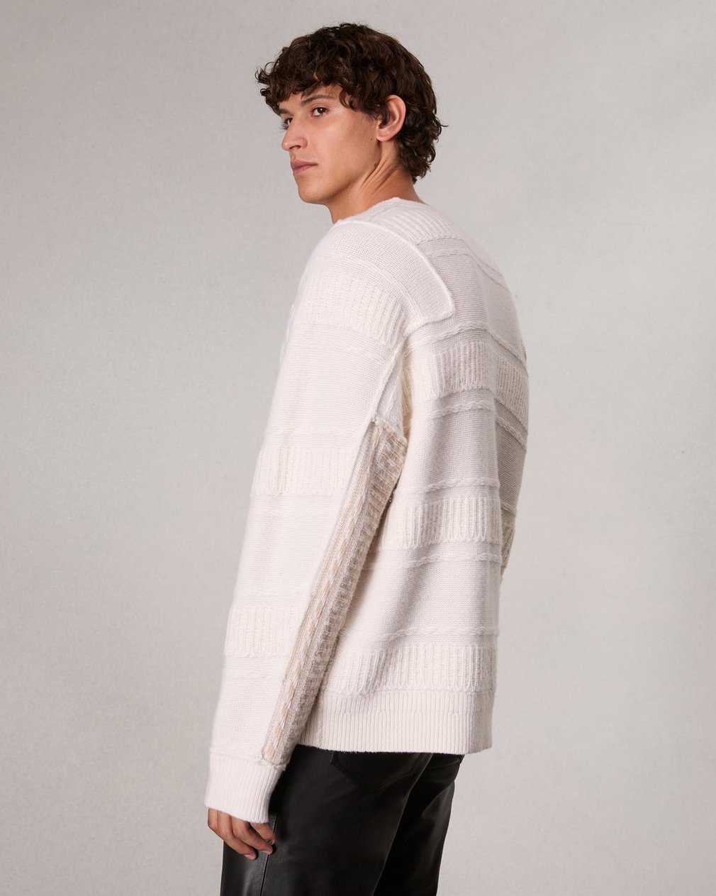 Colton Relaxed Fit Wool-Blend Sweater - Ivory - Image 4