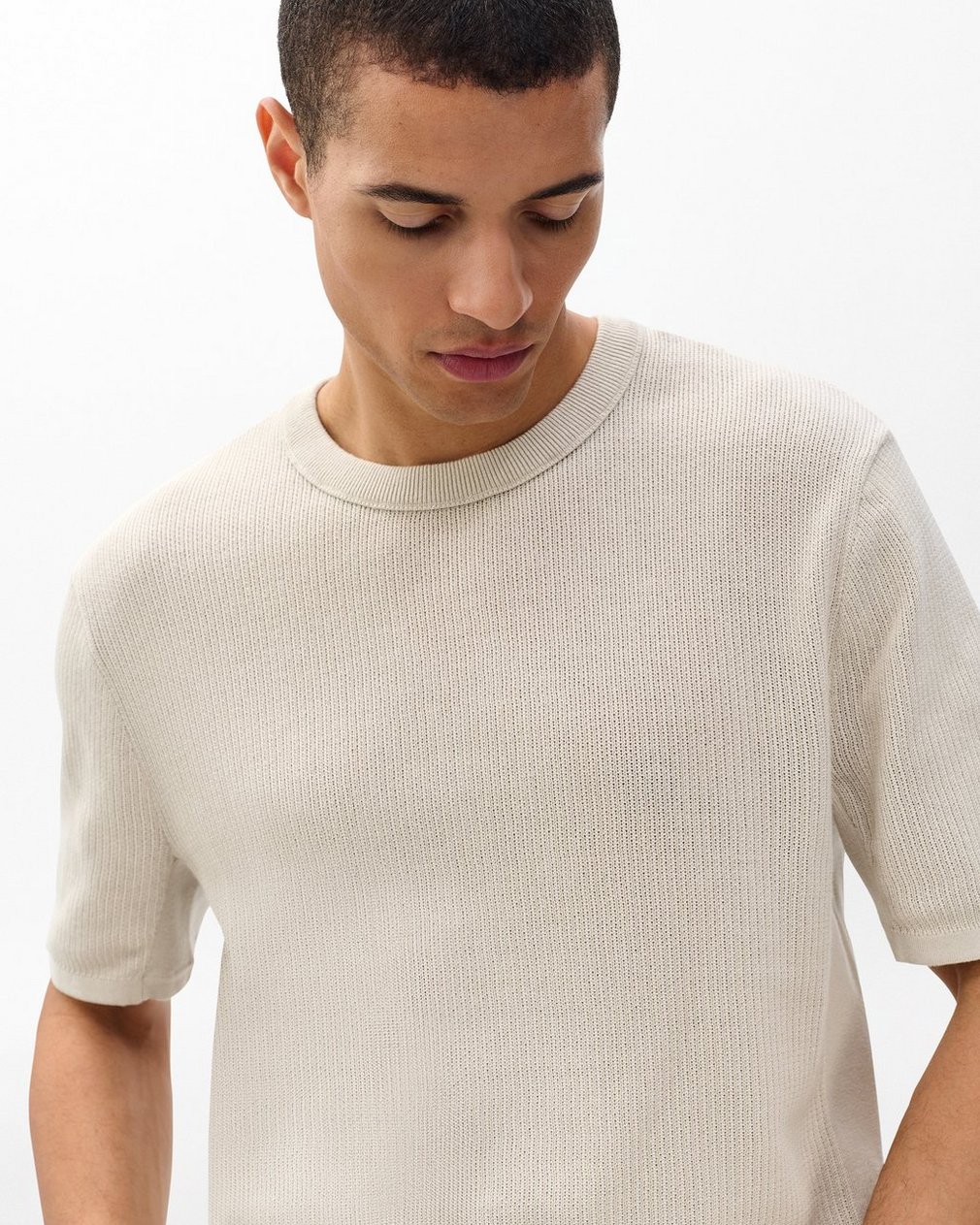 Harvey Crewneck T-Shirt - Desert Sand - Image 4