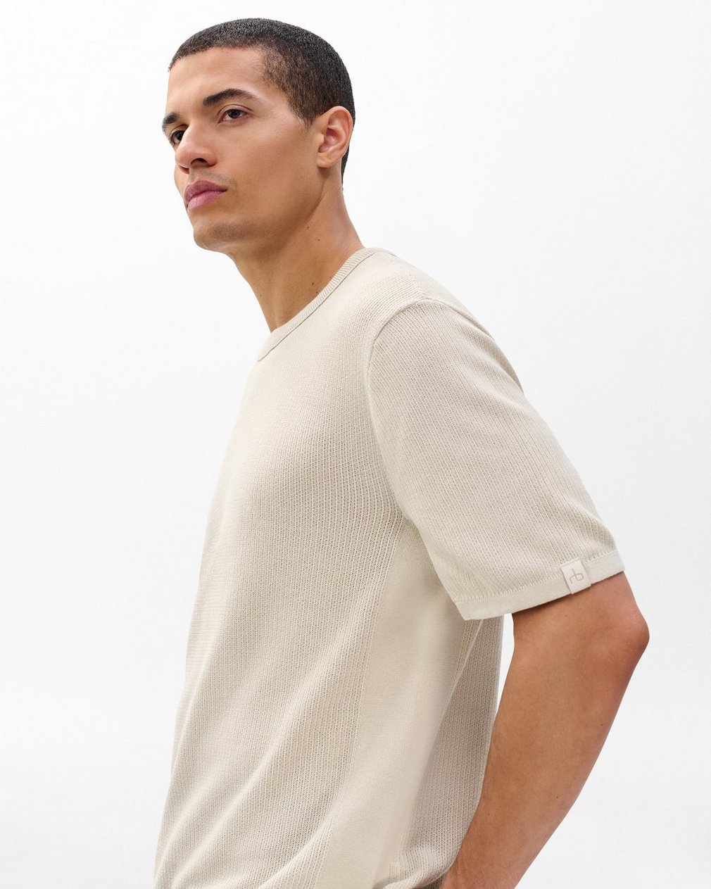 Harvey Crewneck T-Shirt - Desert Sand - Image 5
