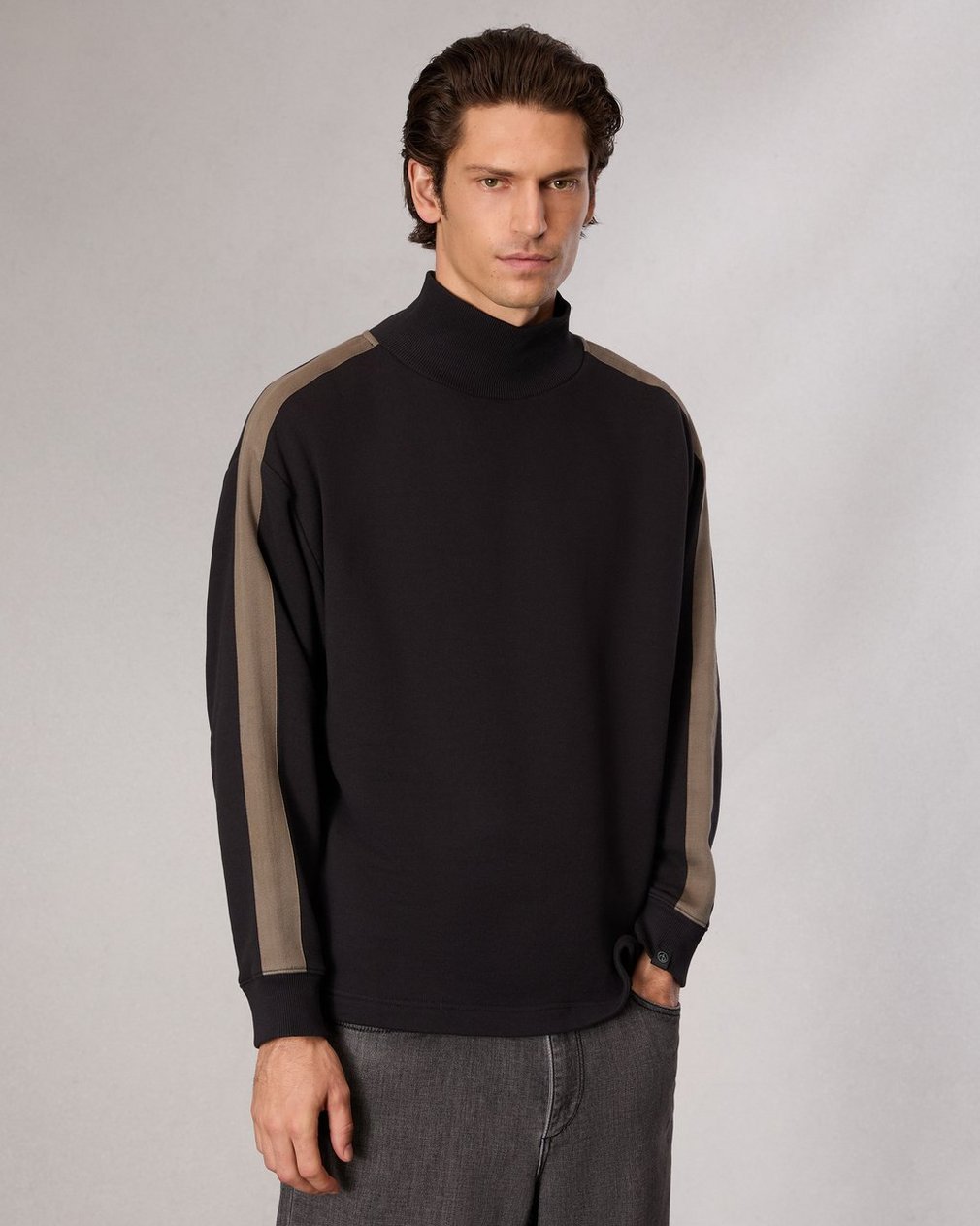 Mockneck Sweatshirt - Black - Image 2