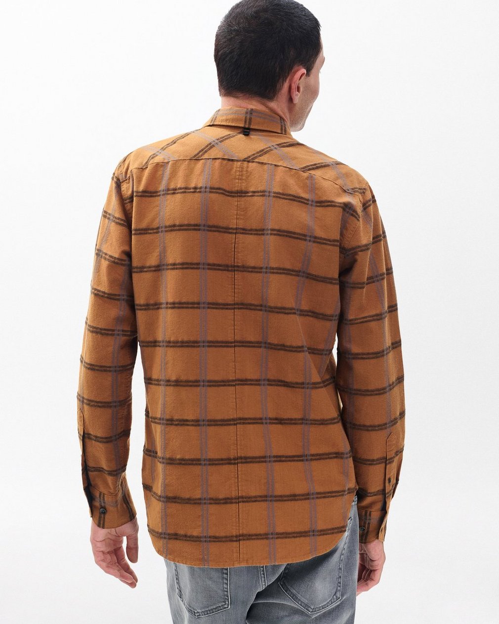 Tomlin Brushed Oxford Shirt - Rust - Image 6