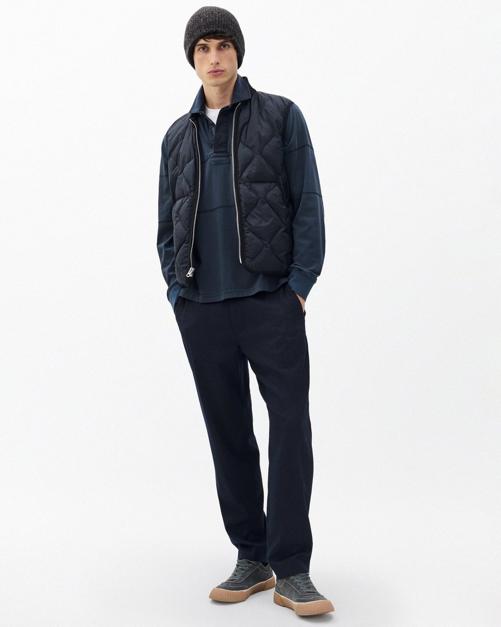 Washed Cotton Rugby Shirt - Washed Black - Image 3
