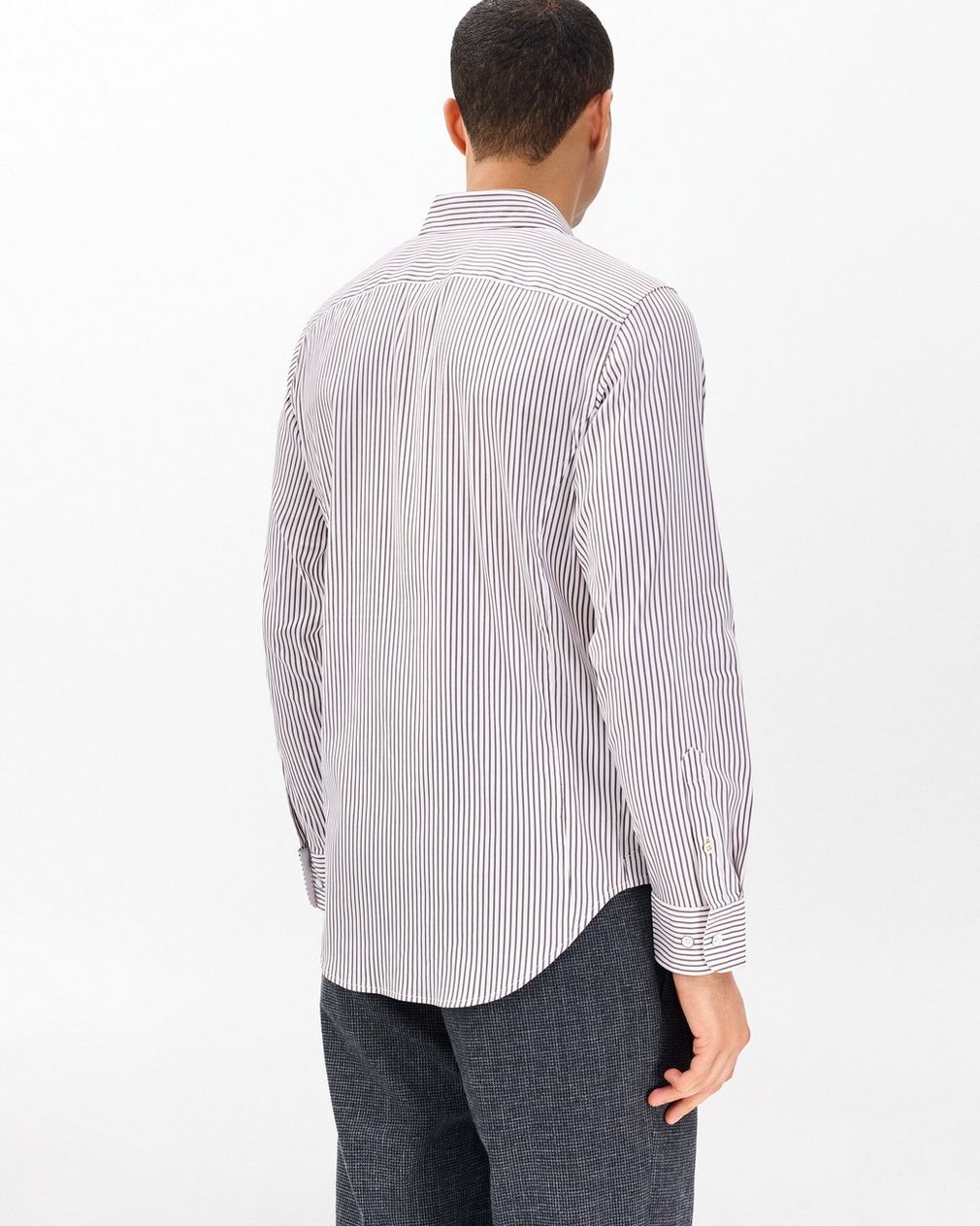 Patrick Poplin Shirt - Coffee Stripe - Image 6
