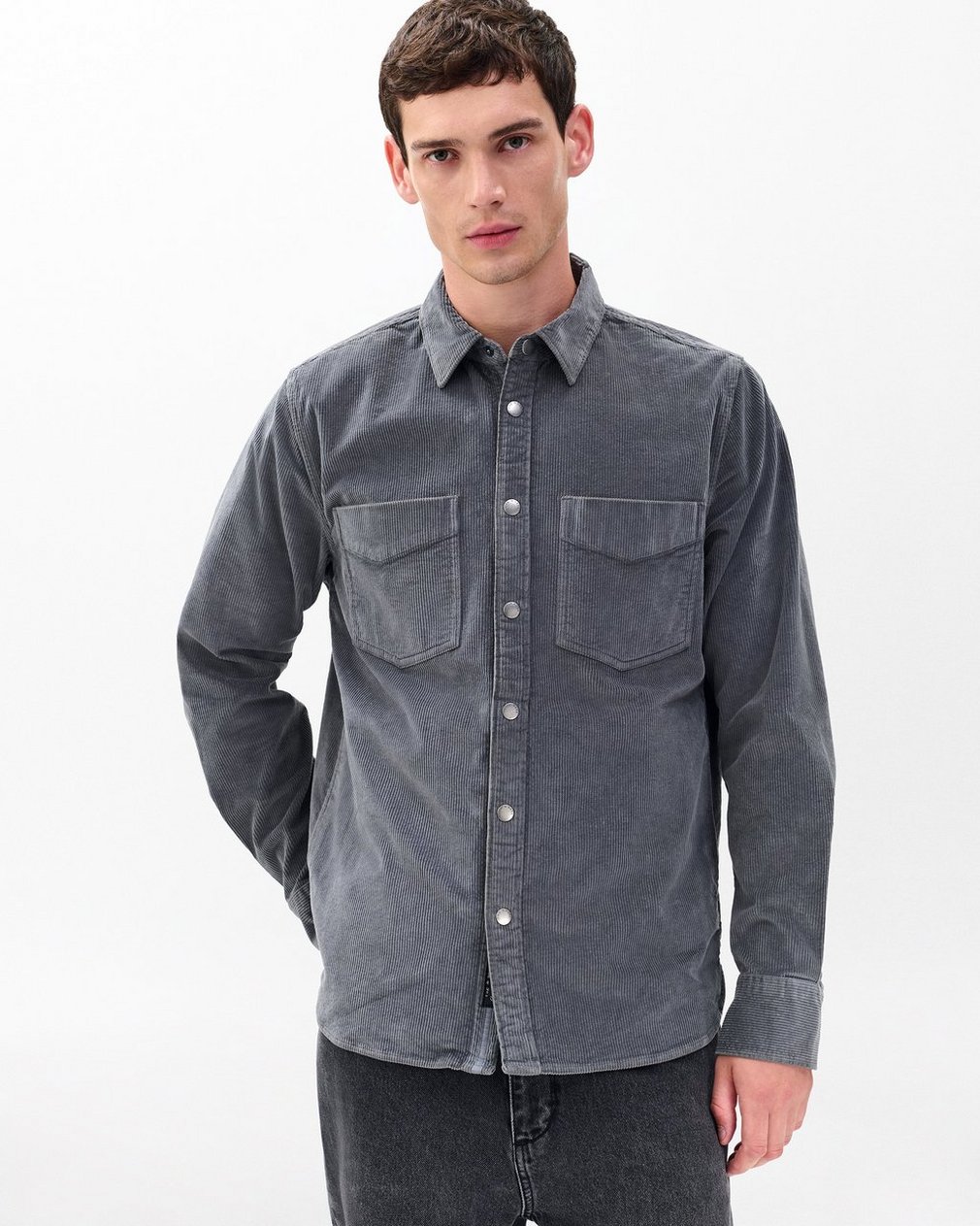 Corduroy CPO Overshirt - Slate - Image 4