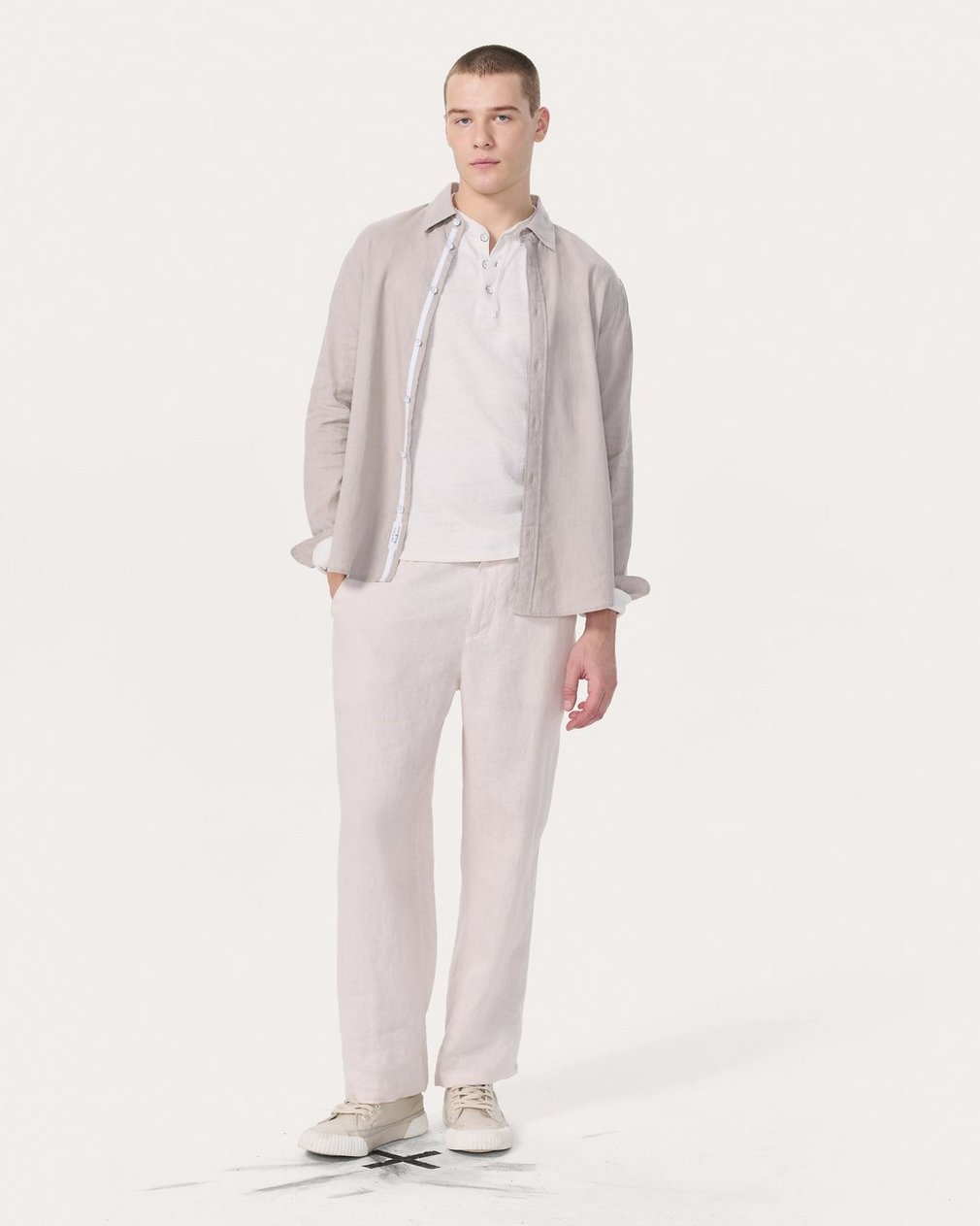 Finch Linen-Blend Shirt - Chime Grey - Image 3