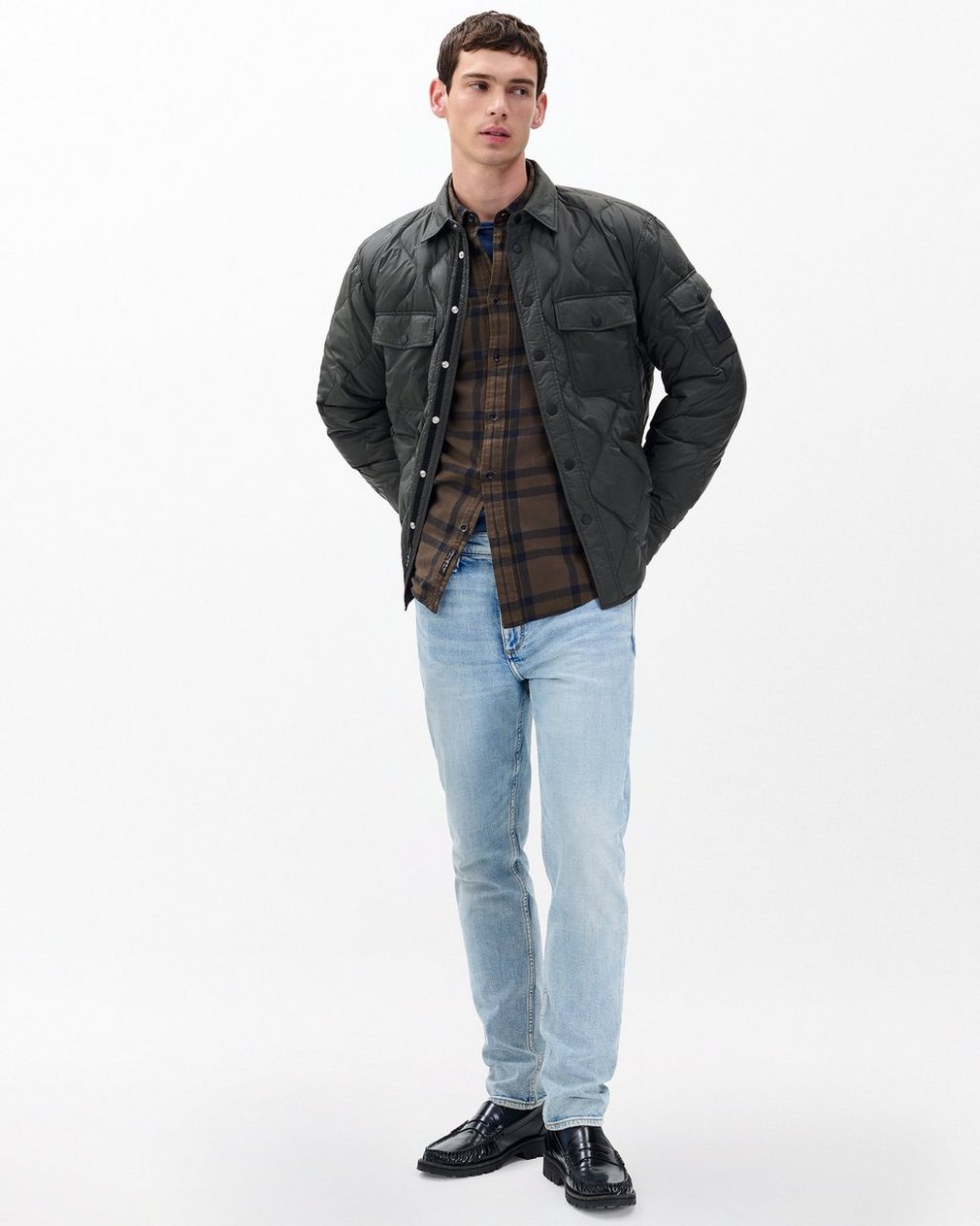 Tomlin Plaid Flannel Shirt - Stonewall - Image 3