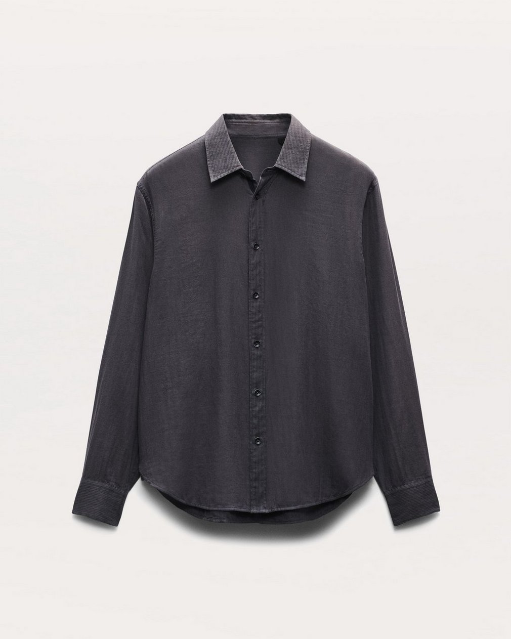 Finch Striped Cotton Gauze Shirt - Dark Grey - Image 2