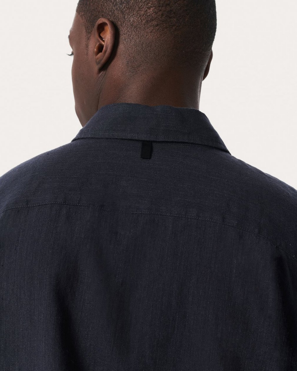 Finch Linen-Blend Shirt - Black - Image 5