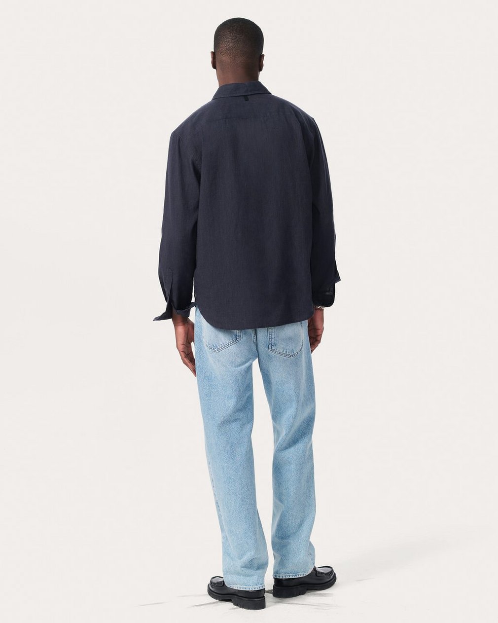 Finch Linen-Blend Shirt - Black - Image 7
