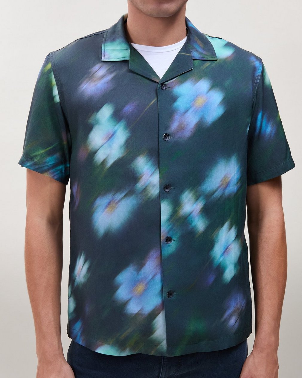 Alan Printed Shirt - Blue Floral - Image 3