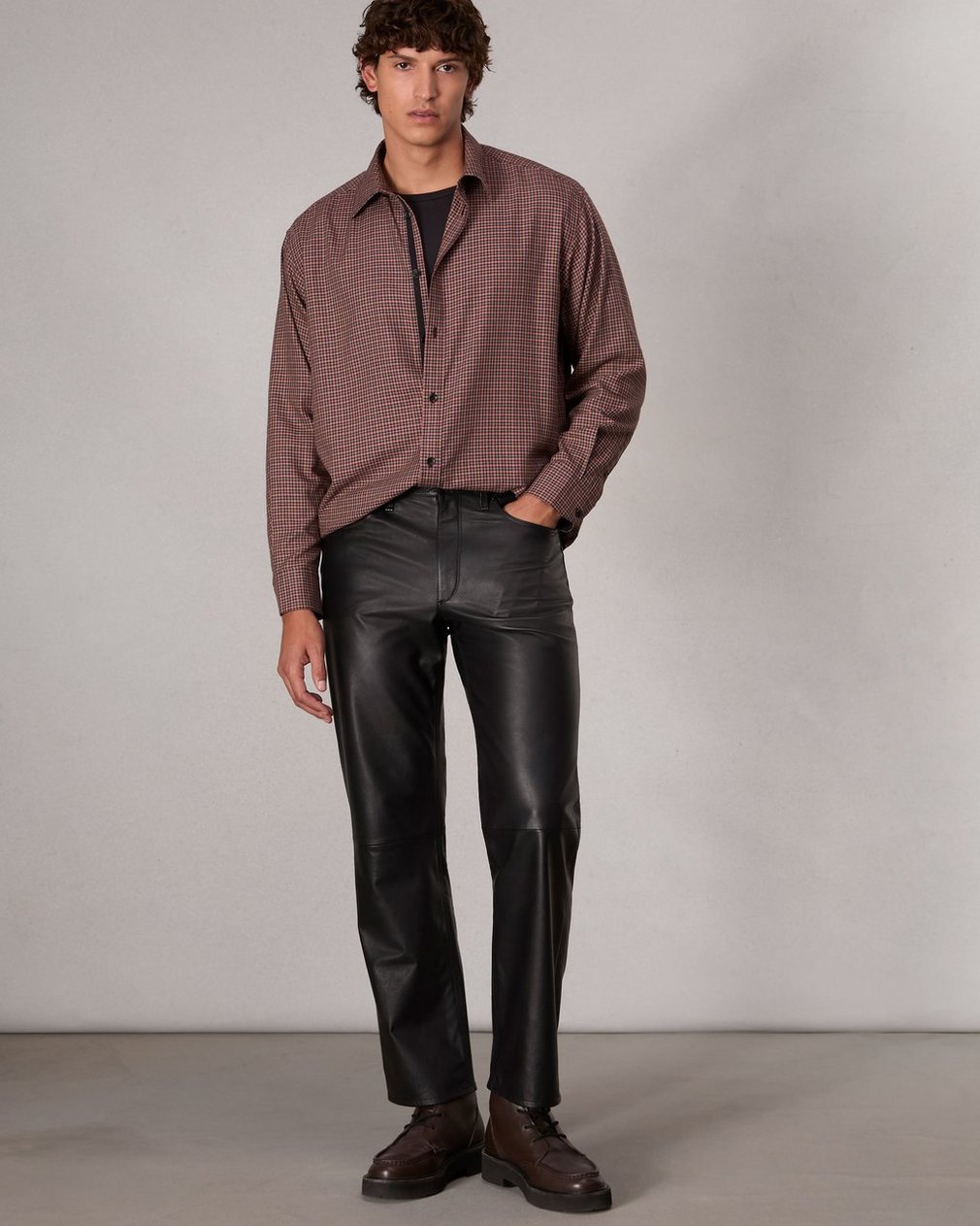 Matthew Plaid Shirt - Brown Plaid - Image 3