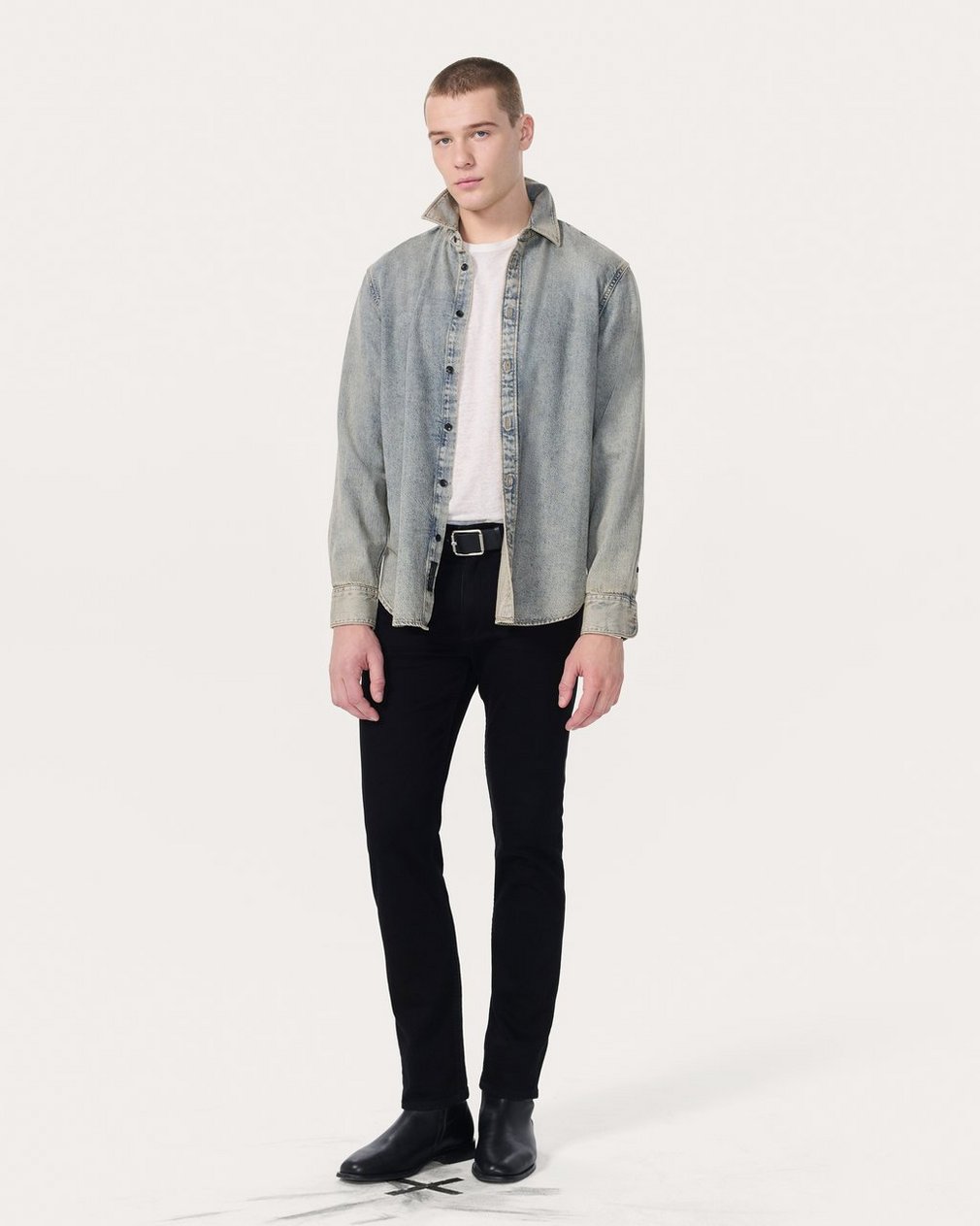 Finch Denim Shirt - Worn Bleach - Image 3