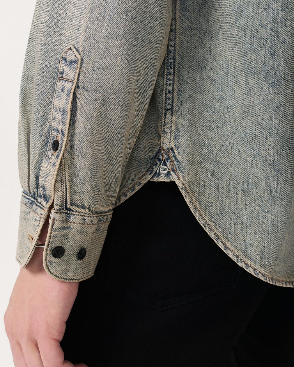 Finch Denim Shirt - Worn Bleach - Image 6