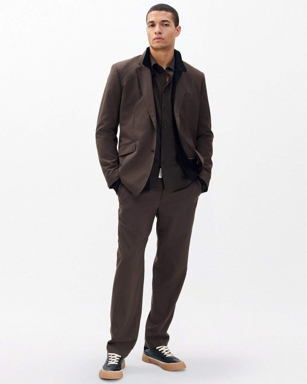 Tomlin Merino Wool Knit Shirt - Stonewall - Image 3