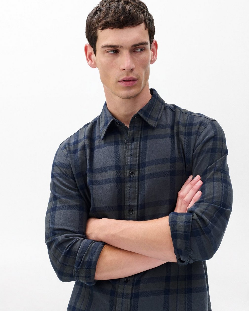 Tomlin Plaid Flannel Shirt - Ombre - Image 4