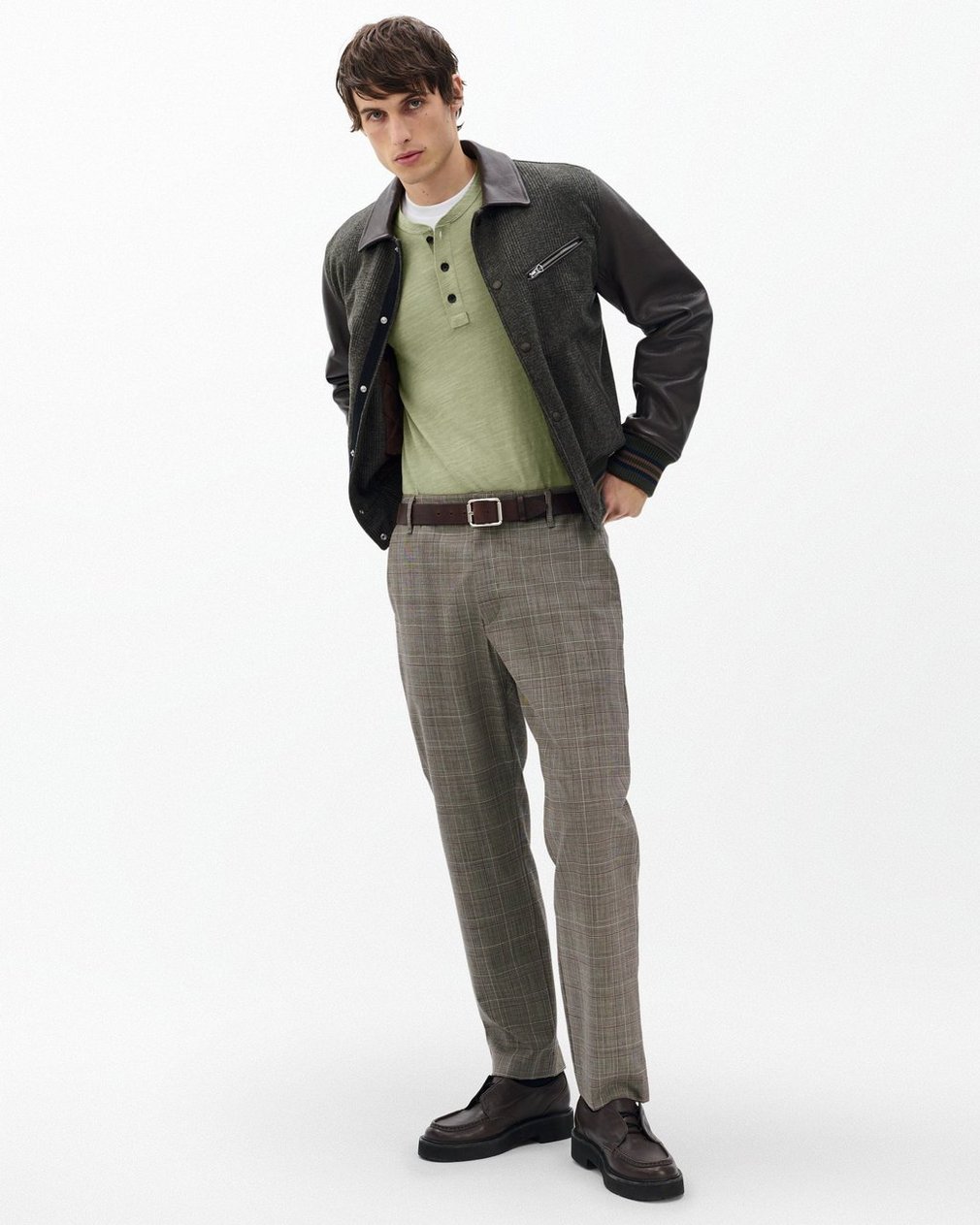 Classic Flame Henley - Dry Moss - Image 3
