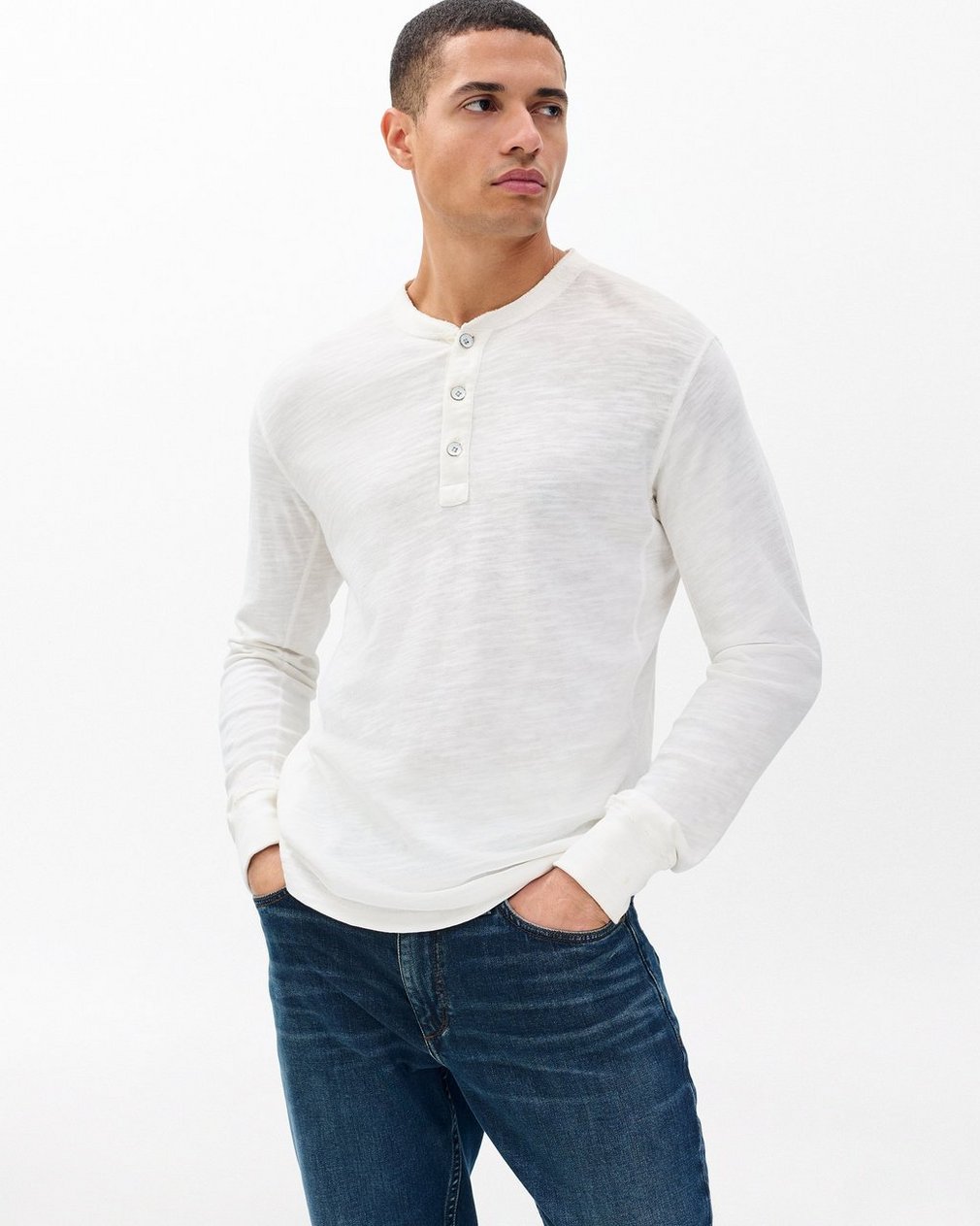 Classic Long-Sleeve Men's Henley - Image 2