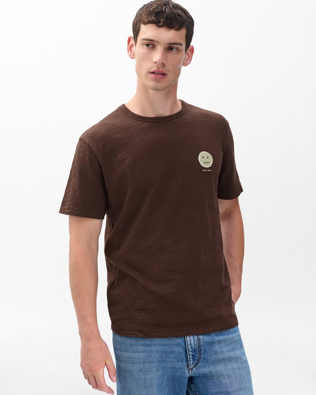 Sour Face Embroidered Tee - Brown Multi - Image 2