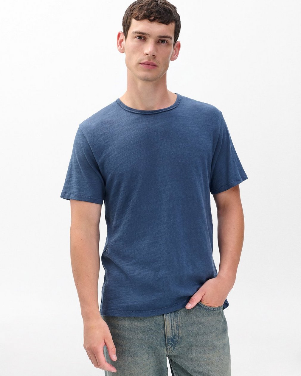 Classic Flame Tee - Worn Indigo - Image 2