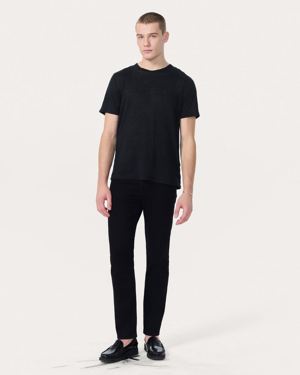Classic Linen Tee - Black - Image 3