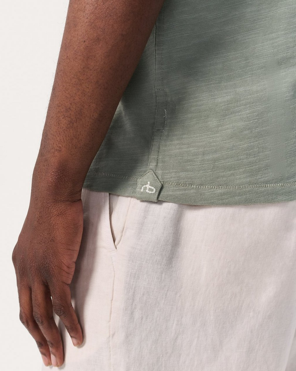 Classic Flame Tee - Leaf Grey - Image 5