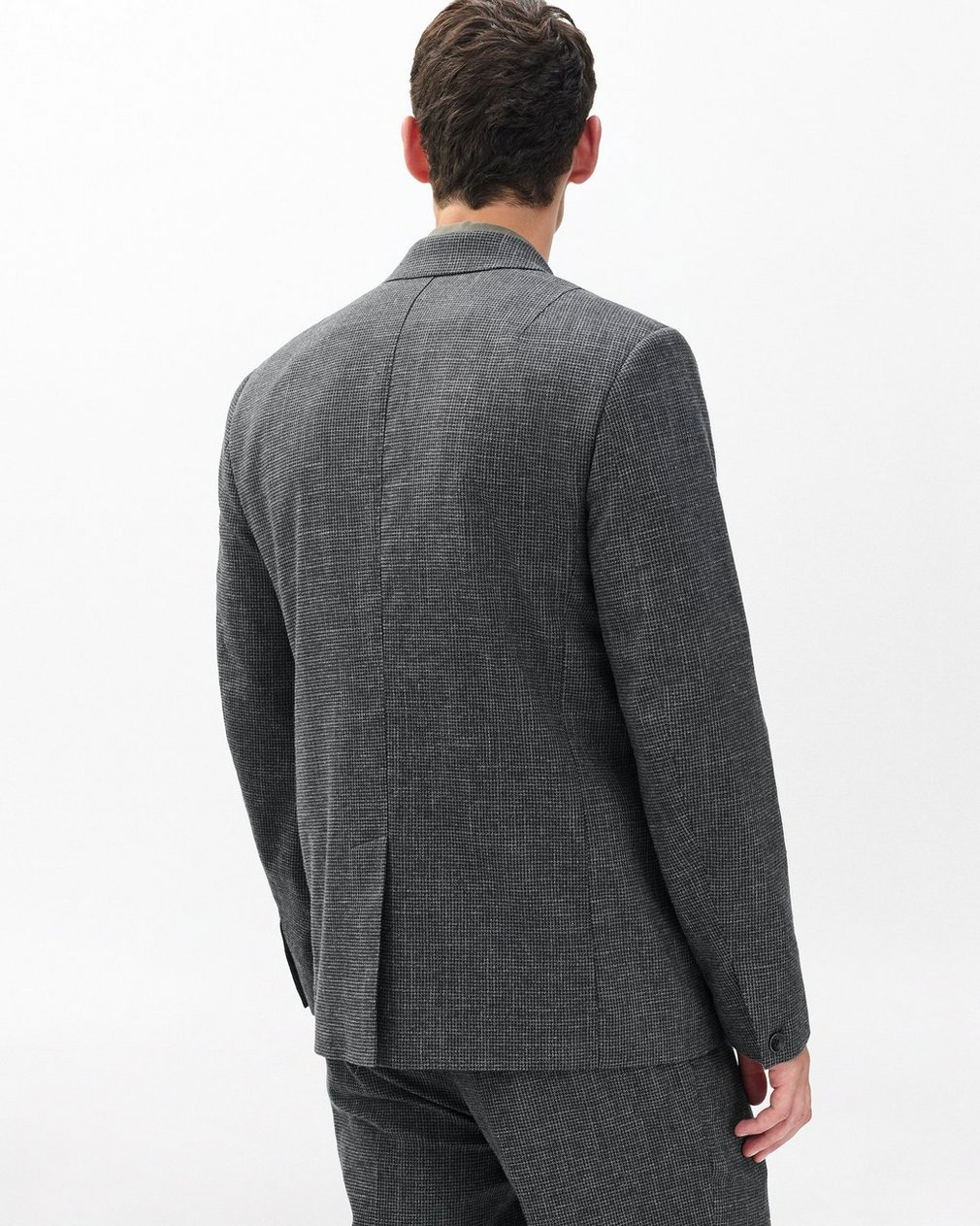 Butler Italian Houndstooth Blazer - Black/Grey - Image 5