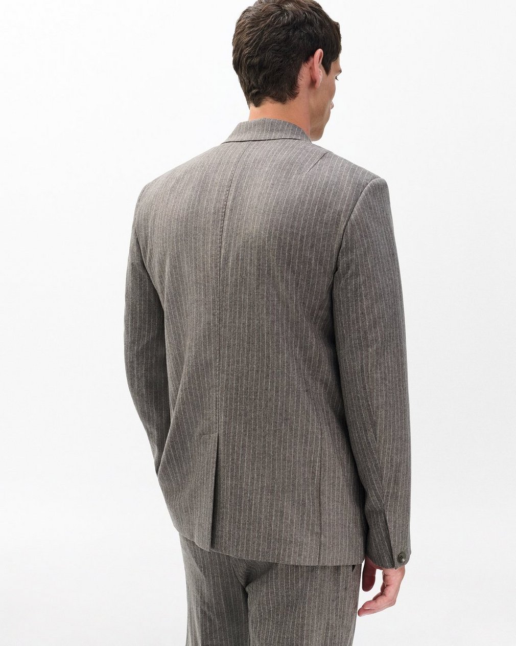 Butler Italian Flannel Blazer - Mink Stripe - Image 5