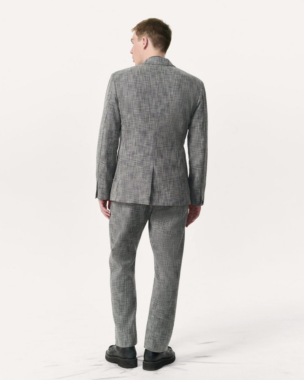 Butler Italian Tweed Patch Pocket Blazer - Navy Multi - Image 5