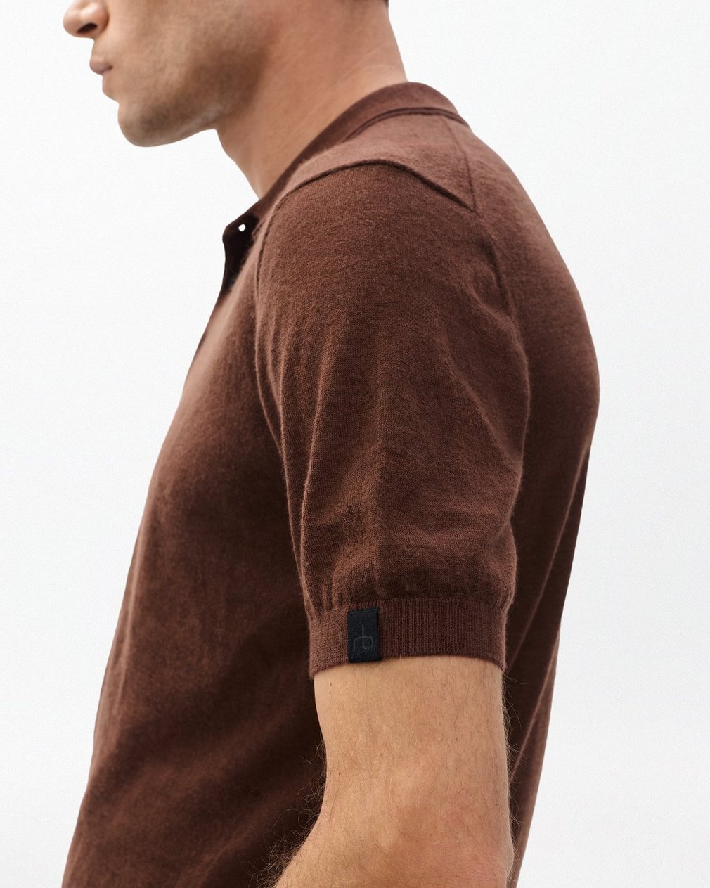 Downing Lightweight Cashmere Polo - Brown - Image 4